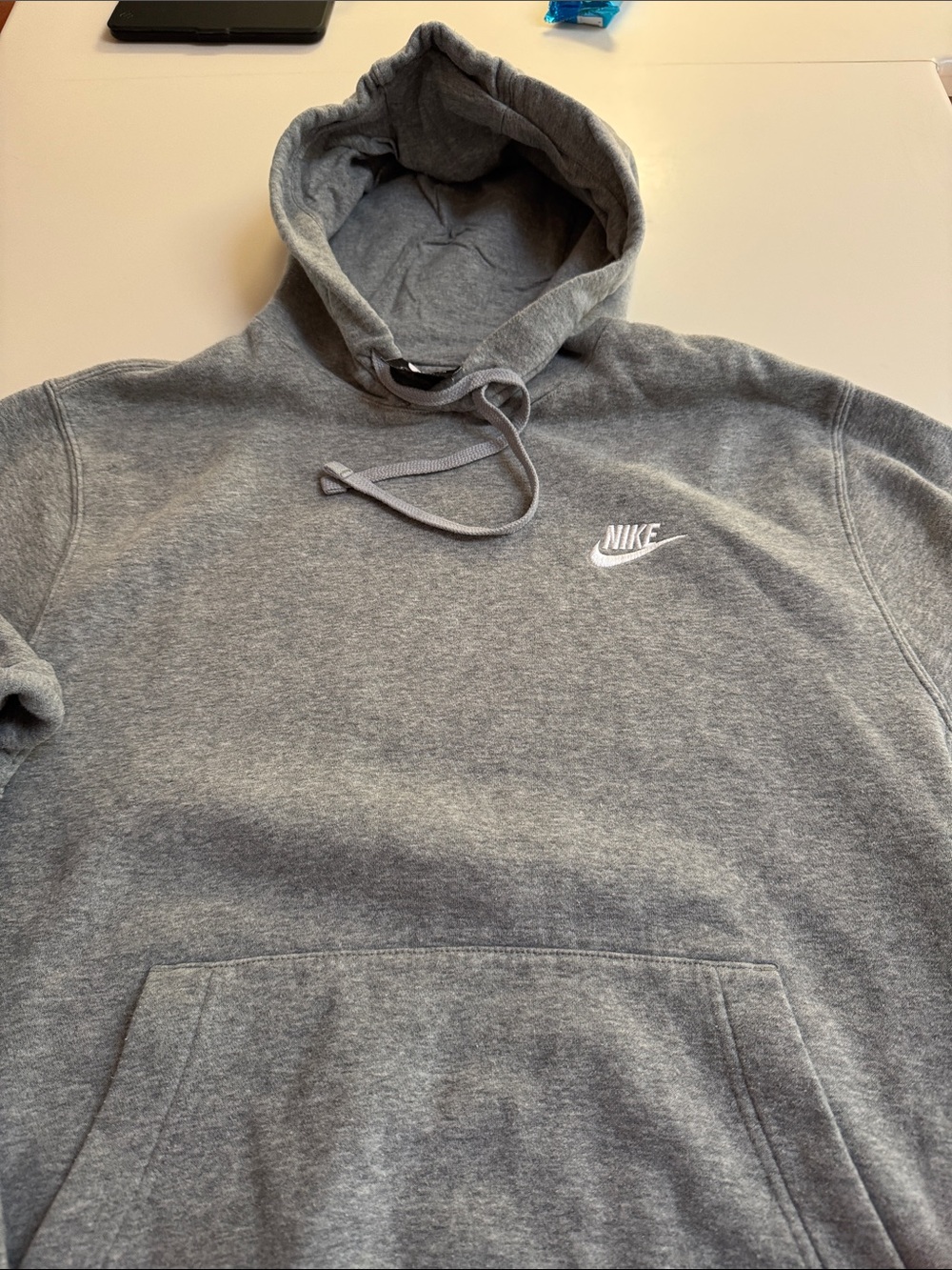 Nike Gray Crewneck Hooded Sweatshirt with White Swoosh